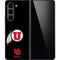 University of Utah Circle and Feather on Black Galaxy Z Fold5 5G Skin