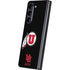 University of Utah Circle and Feather on Black Galaxy Z Fold5 5G Skin