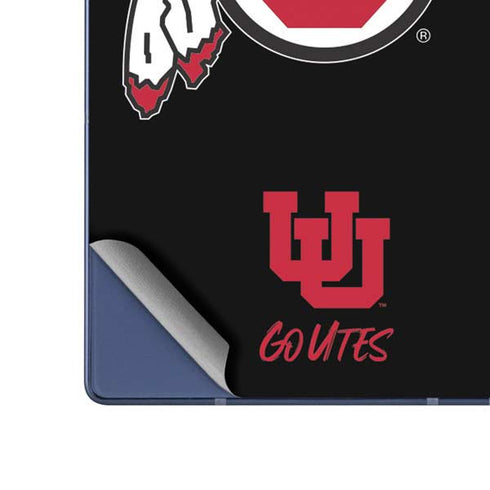 University of Utah Circle and Feather on Black Galaxy Z Fold6 Skin