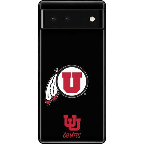 Utah Circle and Feather on Black Google Pixel 6 Skin