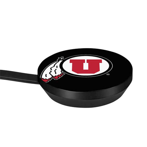 University of Utah Circle and Feather on Black Google Stadia Controller Skin