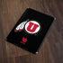 University of Utah Circle and Feather on Black Apple iPad Skin