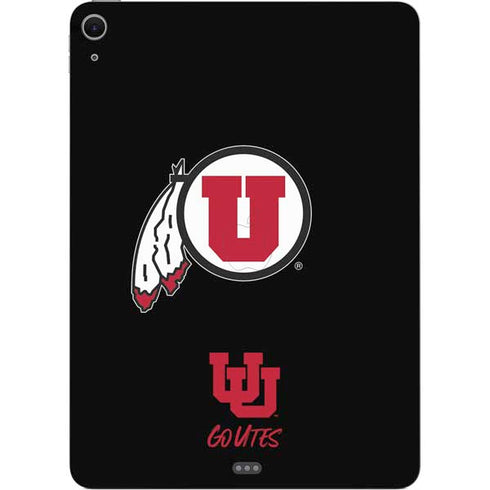 University of Utah Circle and Feather on Black Apple iPad Air Skin