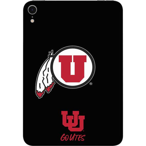 University of Utah Circle and Feather on Black Apple iPad Mini Skin