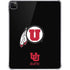 University of Utah Circle and Feather on Black iPad Pro 11in (2024) Clear Case
