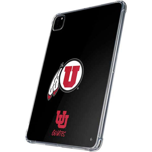 University of Utah Circle and Feather on Black iPad Pro 11in (2024) Clear Case