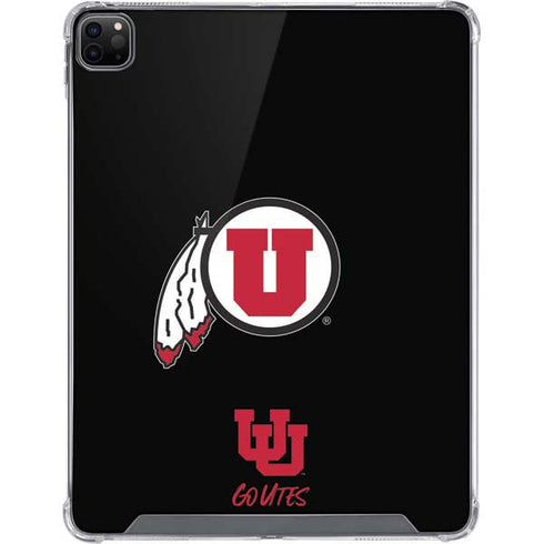 University of Utah Circle and Feather on Black iPad Cases