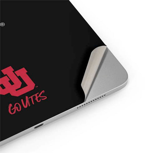 University of Utah Circle and Feather on Black iPad Pro 13in M4 (2024) Skin