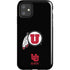 Utah Circle and Feather on Black iPhone 11 Impact Case