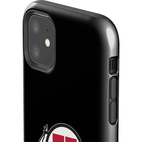 Utah Circle and Feather on Black iPhone 11 Impact Case