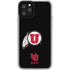 University of Utah Circle and Feather on Black iPhone 11 Pro Clear Case