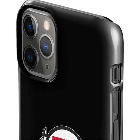 Utah Circle and Feather on Black iPhone 11 Pro Lite Case