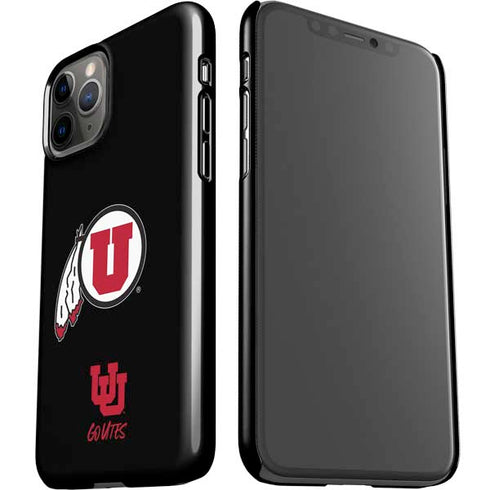Utah Circle and Feather on Black iPhone 11 Pro Lite Case