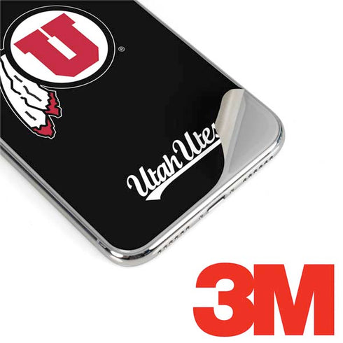 Utah Circle and Feather on Black iPhone 11 Pro Skin