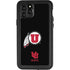Utah Circle and Feather on Black iPhone 11 Pro Waterproof Case