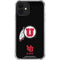 Utah Circle and Feather on Black iPhone 12 Clear Case