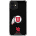 Utah Circle and Feather on Black iPhone 12 Clear Case