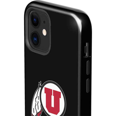 Utah Circle and Feather on Black iPhone 12 Impact Case