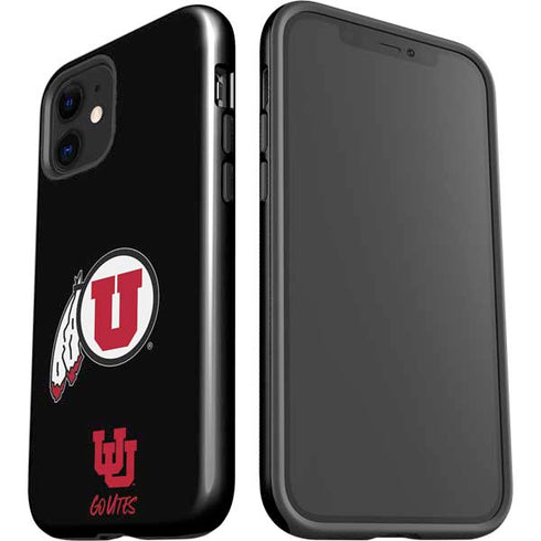 Utah Circle and Feather on Black iPhone 12 Impact Case