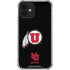 Utah Circle and Feather on Black iPhone 12 Mini Clear Case