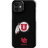 Utah Circle and Feather on Black iPhone 12 Mini Lite Case