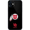 Utah Circle and Feather on Black iPhone 12 Mini Skin