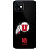 Utah Circle and Feather on Black iPhone 12 Mini Skin