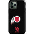 Utah Circle and Feather on Black iPhone 12 Pro Max Impact Case