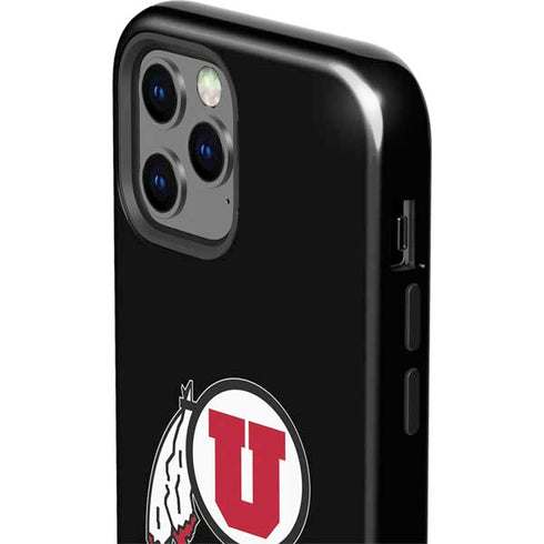 Utah Circle and Feather on Black iPhone 12 Pro Max Impact Case