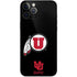 Utah Circle and Feather on Black iPhone 12 Pro Max Skin