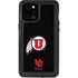 Utah Circle and Feather on Black iPhone 12 Pro Max Waterproof Case