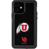 Utah Circle and Feather on Black iPhone 12 Waterproof Case