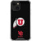 Utah Circle and Feather on Black iPhone 13 Clear Case