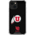 Utah Circle and Feather on Black iPhone 13 Clear Case