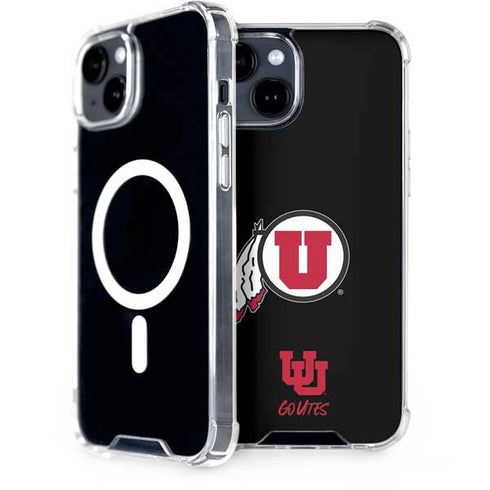 Utah Circle and Feather on Black iPhone 13 MagSafe Case