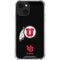 Utah Circle and Feather on Black iPhone 13 Mini Clear Case