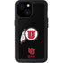 Utah Circle and Feather on Black iPhone 13 Mini Waterproof Case