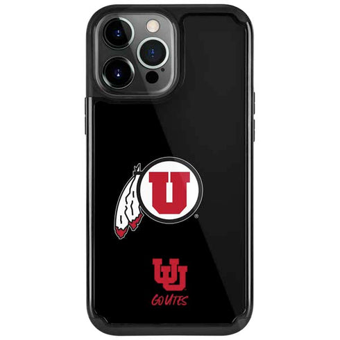 University of Utah Circle and Feather on Black iPhone Cases