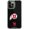 Utah Circle and Feather on Black iPhone 13 Pro Max Clear Case