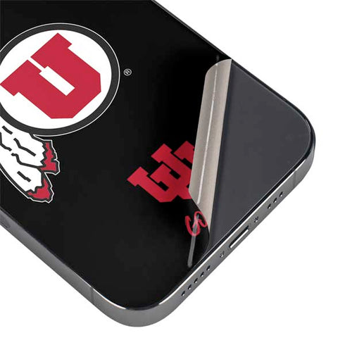Utah Circle and Feather on Black iPhone 13 Pro Skin