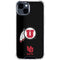 Utah Circle and Feather on Black iPhone 14 Plus Clear Case
