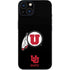 Utah Circle and Feather on Black iPhone 14 Plus Skin