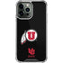 Utah Circle and Feather on Black iPhone 14 Pro Max Clear Case