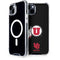 University of Utah Circle and Feather on Black iPhone 15 Plus MagSafe Case