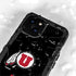 University of Utah Circle and Feather on Black iPhone 15 Plus Waterproof Case