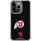 University of Utah Circle and Feather on Black iPhone 15 Pro Clear Case
