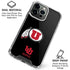 University of Utah Circle and Feather on Black iPhone 15 Pro Max Clear Case