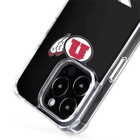 University of Utah Circle and Feather on Black iPhone 15 Pro Max MagSafe Case