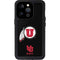 University of Utah Circle and Feather on Black iPhone 15 Pro Waterproof Case