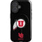 University of Utah Circle and Feather on Black iPhone 16 Magsafe Impact Case